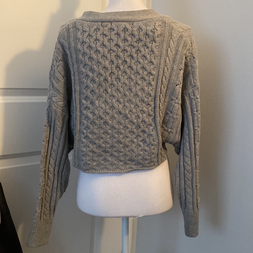 Oversized Cropped Sweater Forever 21 gray - Picture 2 of 9